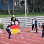 Auf Bahn 1 Wolfgang Klein beim Sprung über das 1,6m hohe Hindernis