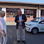 v. l. n. r.: Oberbürgermeisterin Christiane Blatt  im Gespräch mit Thomas Klein, Geschäftsführer der Stadtwerke Völklingen Netz GmbH